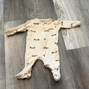 Pekkle Kids One Piece with Car Print - Cream